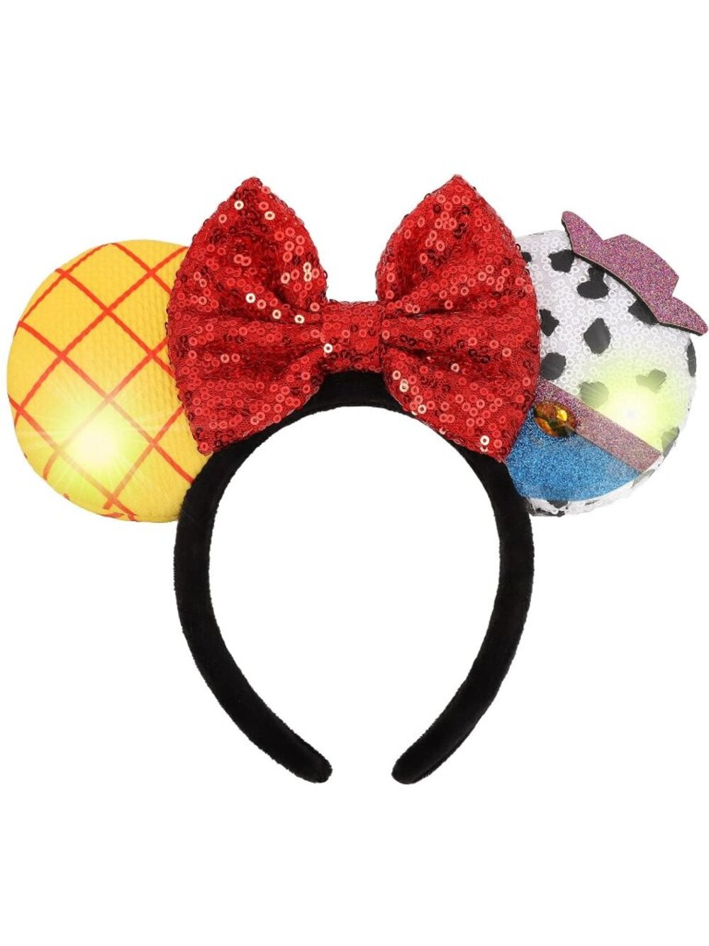 Kids Girls Yellow Sequin Bow Mickey Mouse Hair Headband for Cosplay